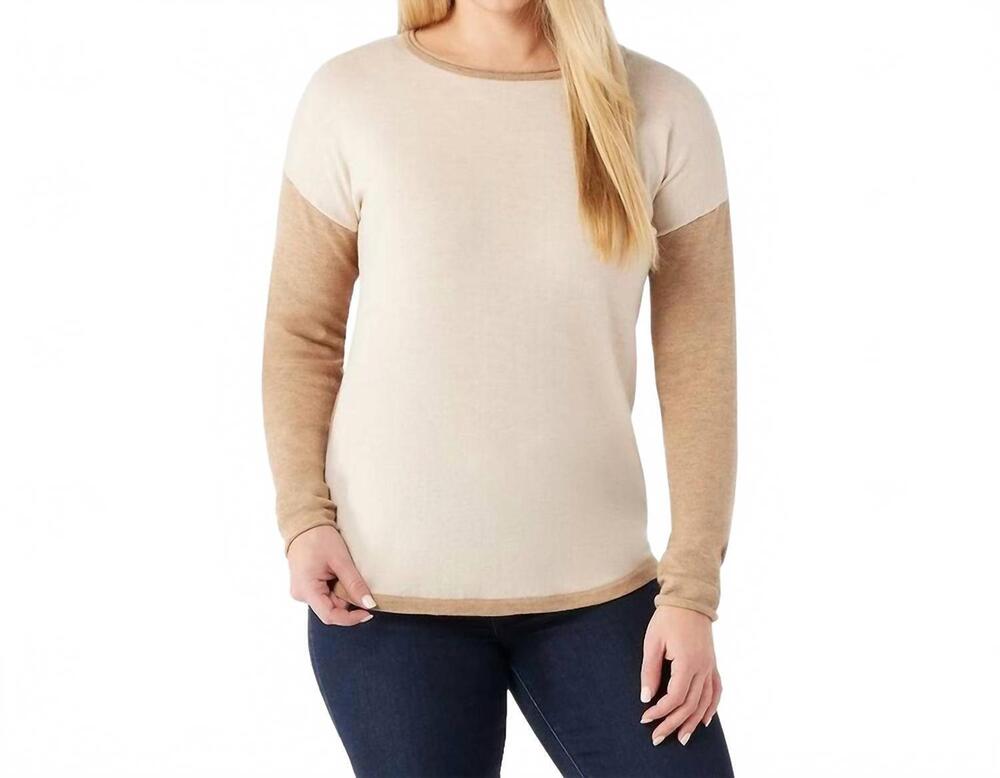 NEW SMARTWOOL shadow pine sweater in almond heather